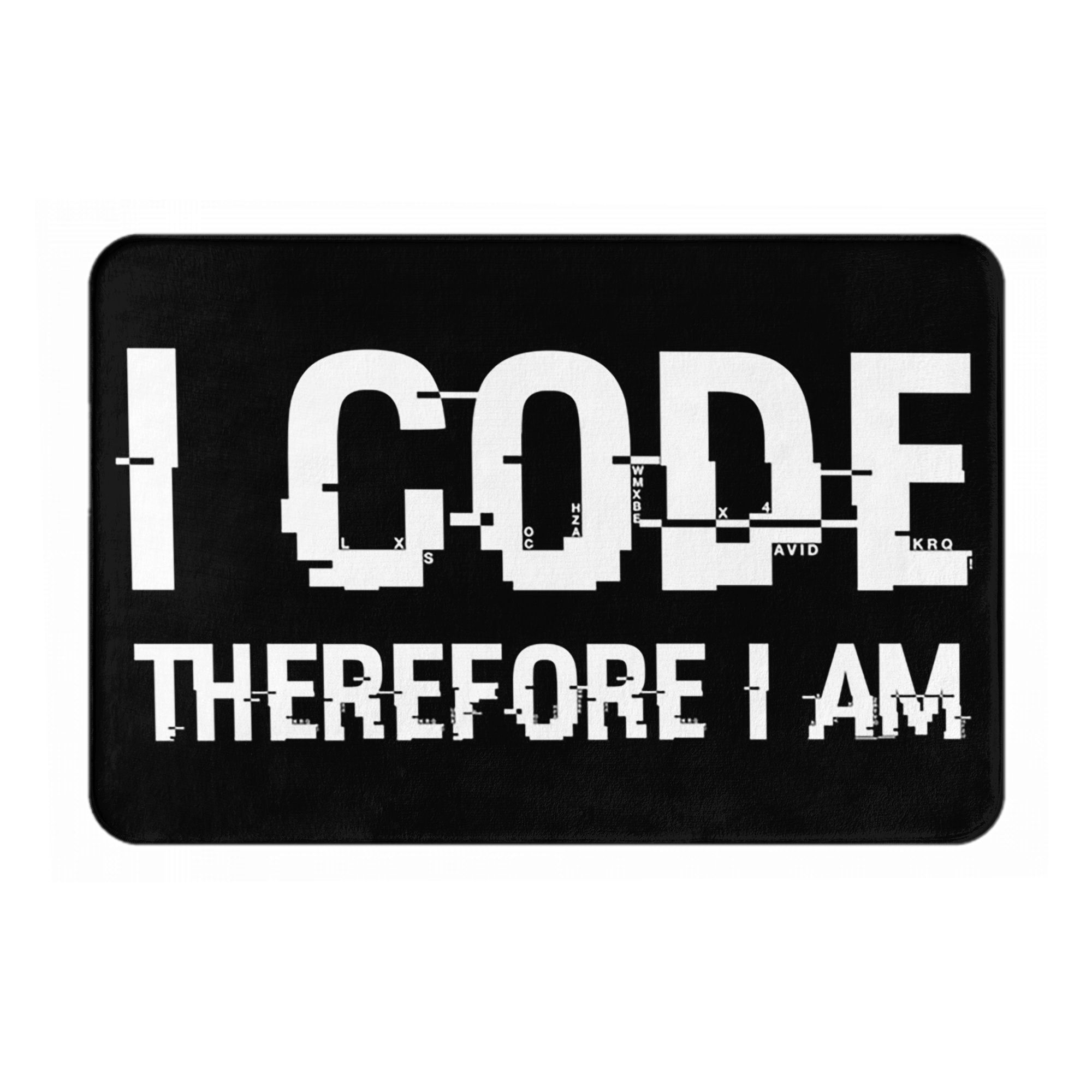 

I Code Therefore I Am Coding Anti-slip Doormat Floor Mat Antiwear Carpet Rug for Kitchen Entrance Home Bedroom Footpad Mats 40x60cm
