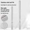 Gray Stainless Steel Nail Care Kit with Polishing and Double-Sided Nail File