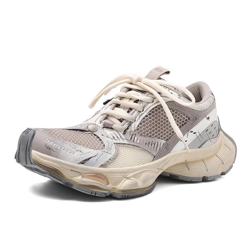 

Версия из коровьей кожи~ Популярный парижский винтажный степлер из натуральной кожи, показывающий лапки, маленькие папины кроссовки, женская платформа, повседневная спортивная женская обувь 35