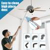 2.5M Telescopic Cleaning Duster Brush 6Pcs Set Crevice Spider Web Microfiber Brushes Bendable Household Dust Clean Remover