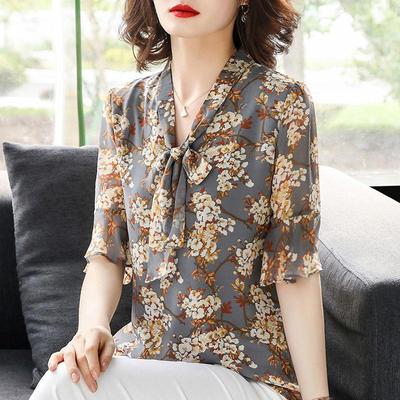 2023 Summer Floral Shirt: Stylish Short-Sleeve Tops for Middle-Aged and Older Women
