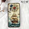 Vintage compass illustration Phone Case For Xiaomi Mi 15 14 13 13T 12 12T 12S 11 11i 11T Pro Ultra Lite 5G Black Soft