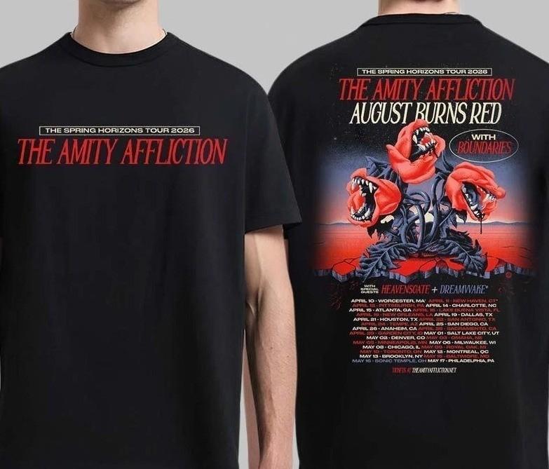 The Amity Affliction The Spring Horizons Tour 2026 T Shirt
