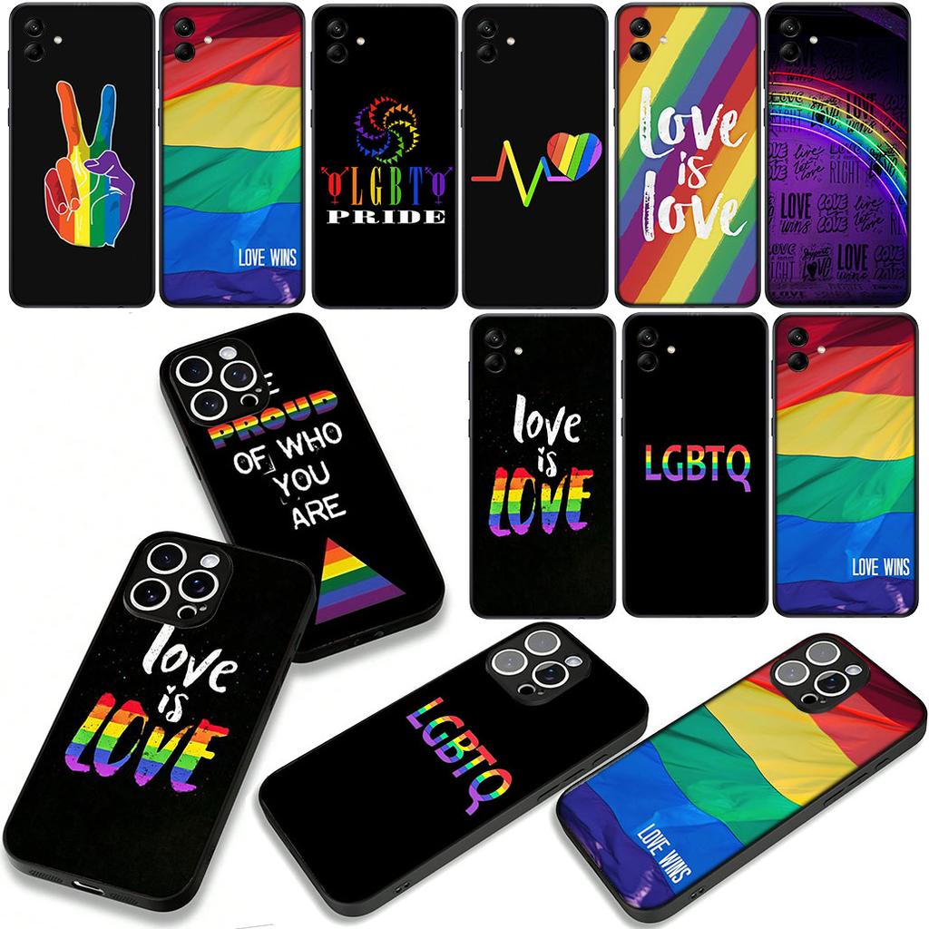 LGBTQ love is love Heart LGBT Phone Cover Case for OPPO A18 A16 A17 A38 A54 A40 A60 A80 A78 A79 A57 A55 A96 A15 A12 Casing