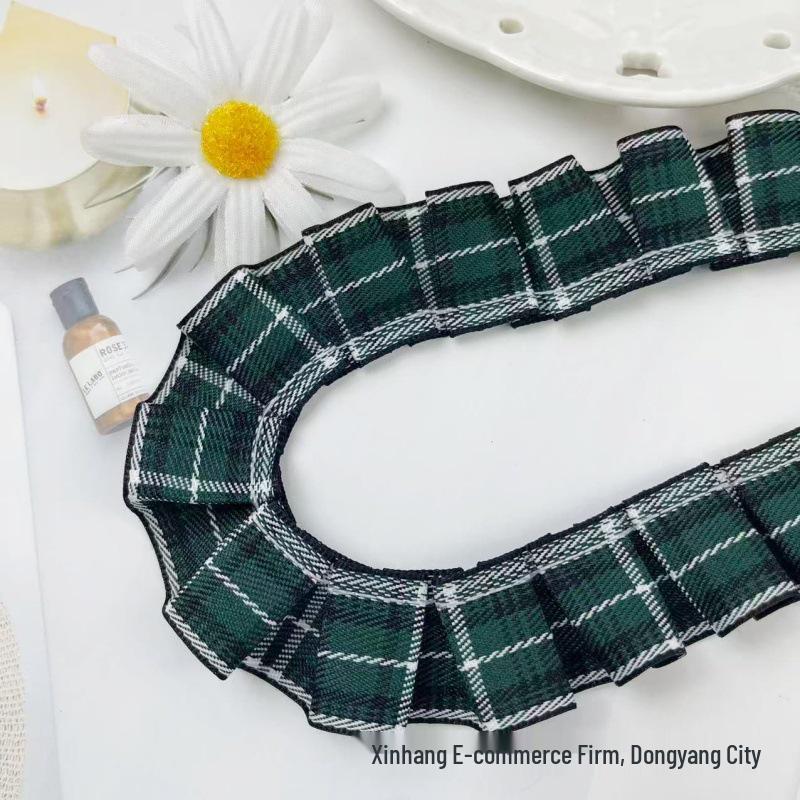 In Stock: Colorful Plaid Lace for Toys, Shoes, Hats, Home Textiles & Crafts, 2.5cm Thick