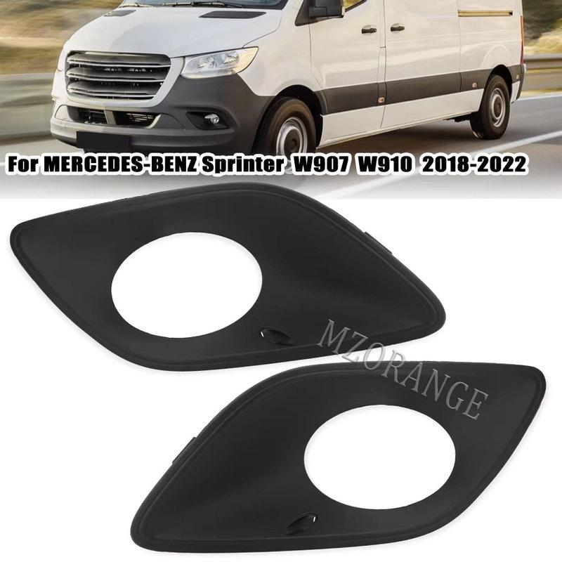 Fog Light Grilles Cover For Mercedes-Benz Sprinter W907 W910 2018 - Car Front Bumper Headlights Trim Frame Parts