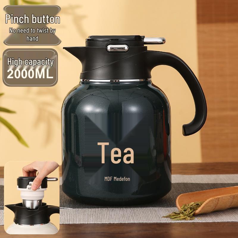 Large Capacity Stainless Steel Thermos Kettle: Stew Pot & Tea Pot for Hot Water