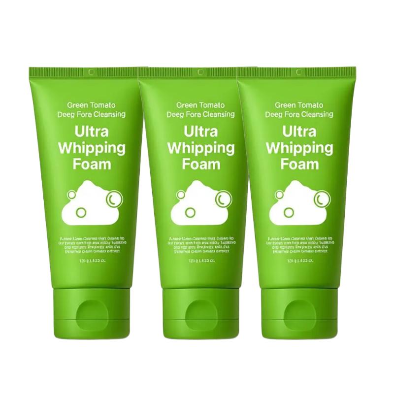 

Sungboon Editor Green Tomato Deep Pore Cleansing Ultra Whipping Foam Sebum & Blackhead Care 120g 2+1 Set