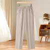 Summer Nine-Point Pants for Middle-Aged & Elderly Women - Loose Fit, Elastic High-Waist, Straight Leg