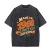 Vintage 1960 Birthday Pride Typograp Vintage Distressed Washed Cotton Short Sleeve Streetwear Outfit