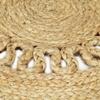 Tapis - vidaXL - Jute tressée - 120 cm - Beige - Fait à la main