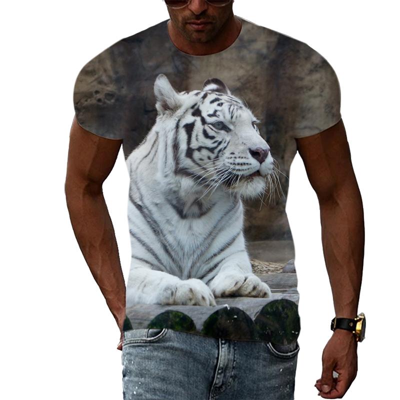 

Летние трендовые футболки с принтом животных и тигра. Модные повседневные футболки с 3D-принтом и короткими рукавами. Хип-хоп. Магазин мужских товаров Trendyol. 2XL