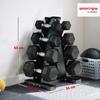 Hantelset 2x2kg 2x5kg 2x8kg 2x10kg mit Ablage für Training Schwarz