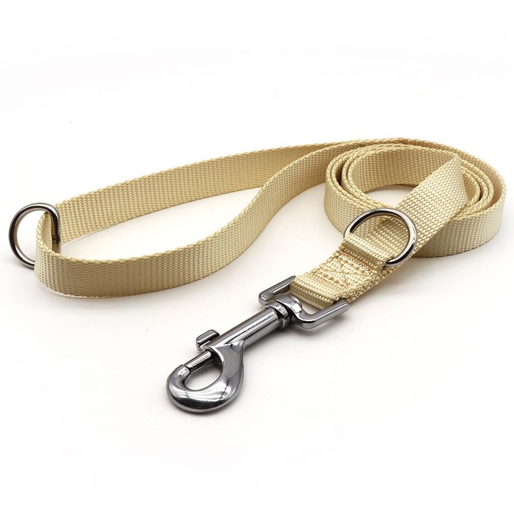 Macaron Color Nylon Pet Supplies with Double D Buckle for Dog Training Adjustable Dog Walking Collar Leash Set