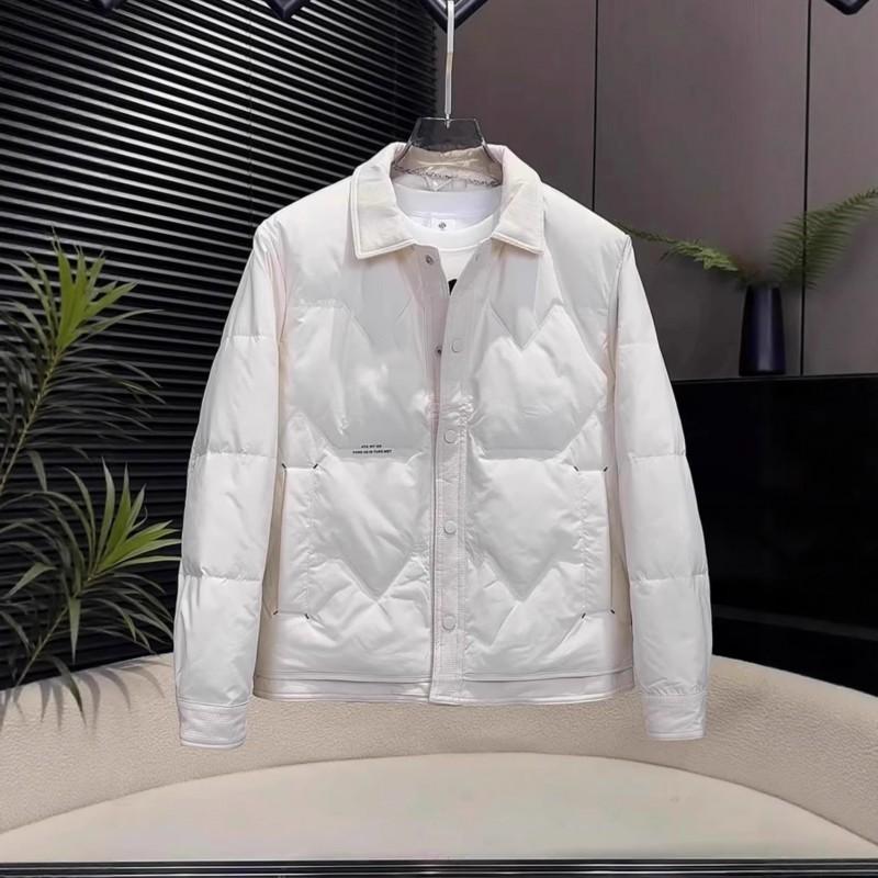 Mens Light Mature Style Collared Down Jacket TrendyMale Thin Warm Winter Coat