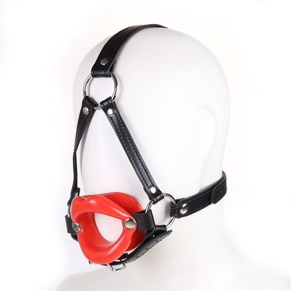 SM Lips Gag and Harness - Generic - BDSM Gags