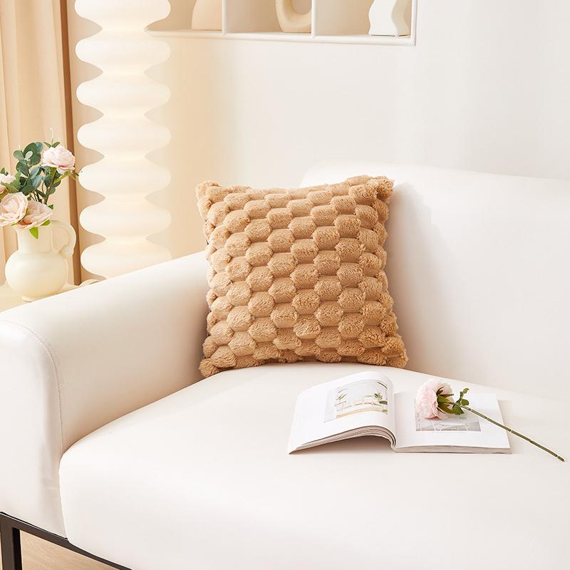 Super Soft Cozy Decorative Throw Pillow Covers Fuzzy Plush Faux Fur Luxury Cushion Cover Pillowcase for Sofa Couch Bed JAF092