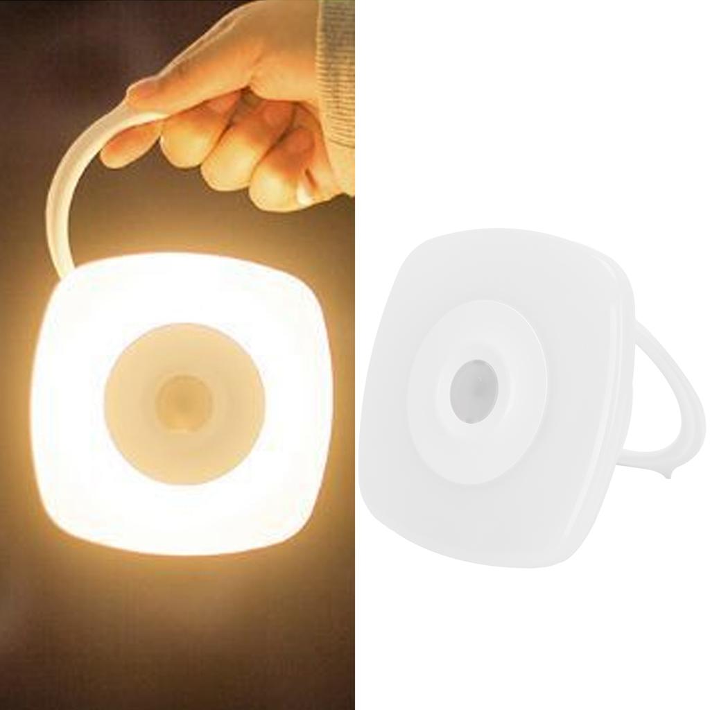 LED Rechargeable Night Light Induction Infrared Lamp Remote Control ABS PC Warm Light