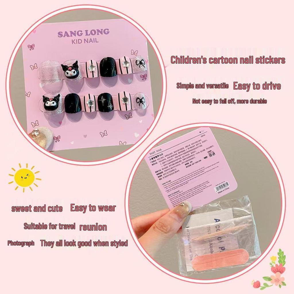 Children's Cute Cartoon Nail Stickers - Kuromi & My Little Pony Designs