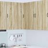 Wall Mounted Corner Cabinet PORTO Sonoma Oak 57 X 57 X 100 Cm