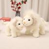 Cute Simulation Little Lion Doll Plush Toy Zoo White Lion Doll Boy Soothing Rag Doll