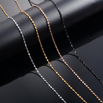 Jemný dámský náhrdelník Třpytivý kabelový řetízek Nerezová ocel Šperky Doplňky na krk Pro dámy Choker DIY Dárek