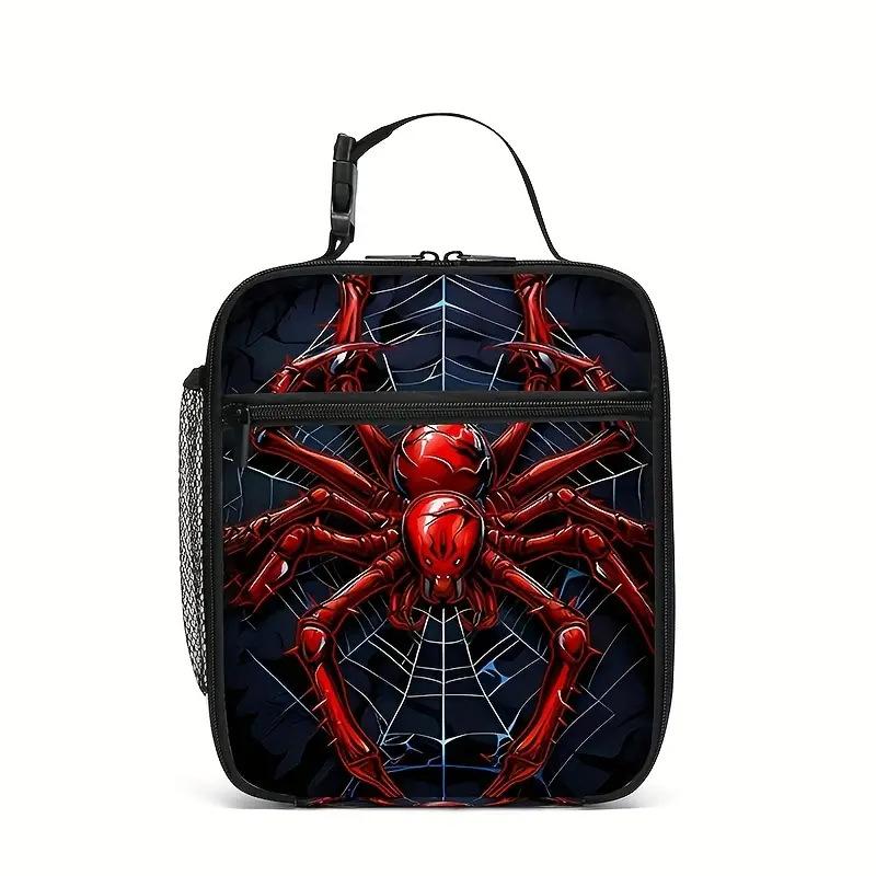 Spider-Man Cartoon Anime Lunch Bento Bag Children'S Fully Printed 3D Digital Insulation Bag Portable Outdoor Picnic Bag