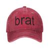 Charli Xcx Brat Baseball Cap Vintage Distressed Denim Washed Sun Cap Men Women Outdoor Summer Adjustable Hats Cap