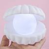 Neu Keramik Shell Perle LED Nachtlicht Streamer Fee Shell Nordic Nacht Lampe Nacht Wohnkultur Schlafzimmer Nacht