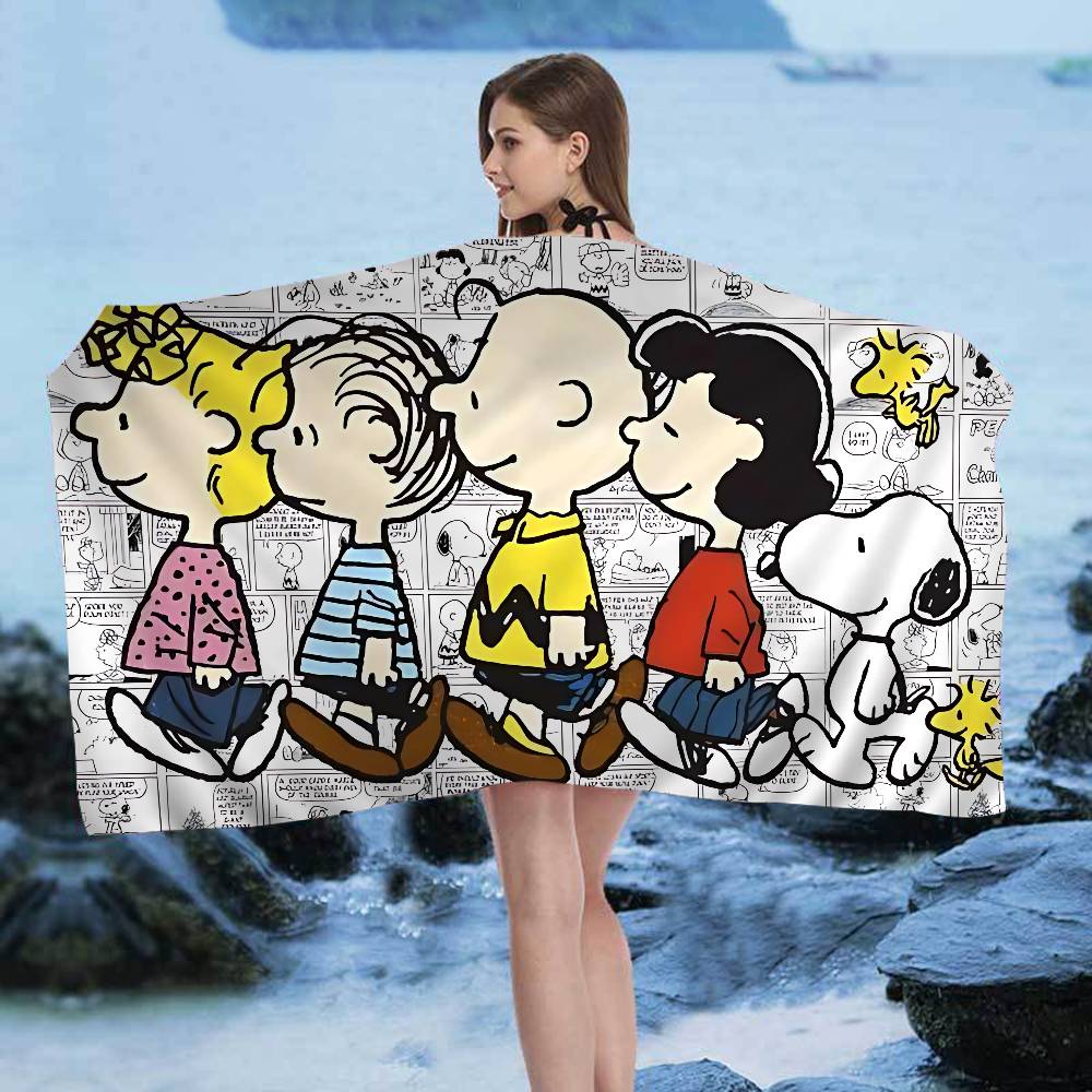 Asciugamano da Bagno Cane Carino S-Snoopy Microfibra Morbido Assorbente Traspirante Per Bambina Bambini Asciugamano da Spiaggia Decorativo Cartoon