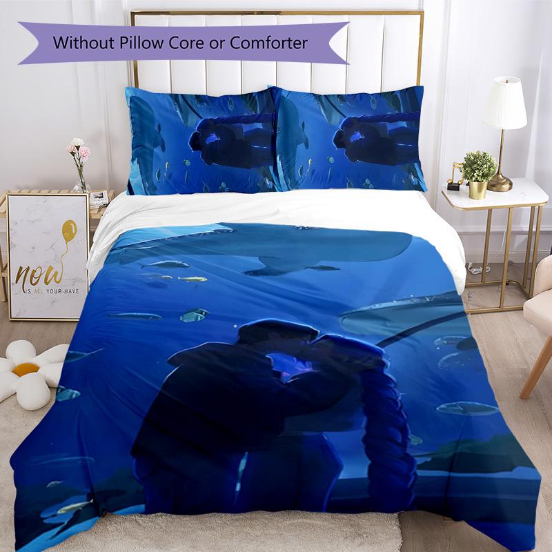 Set Biancheria da Letto KPOP Hunter 3 Pezzi Copripiumino Chiusura Include 1 Copripiumino & 2 Federe per Tutte le Stagioni Camera da Letto Casa Arredamento Stanza del Dormitorio