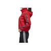 Adidas Floral Logo Fleece-Lined Hooded Jacket Women Jacket Red GG0769