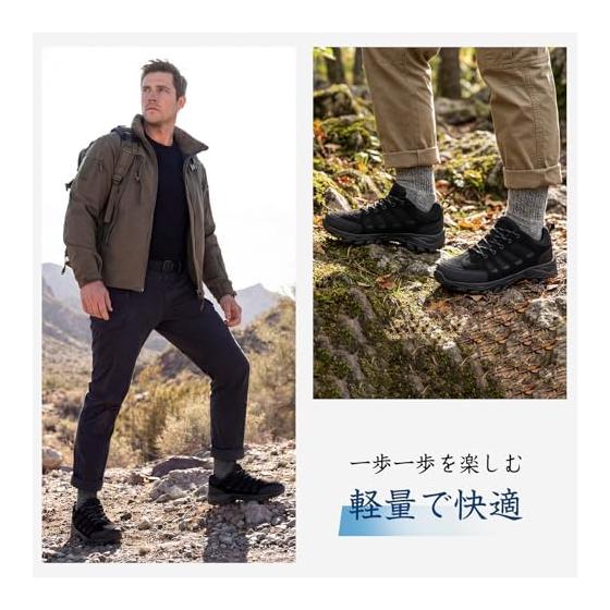 [TRAILBLITZ] Trekking Shoes, Men's Climbing Shoes, Walking Shoes, Outdoor Hiking Shoes, Low Cut Shoes, Lightweight, Anti-Slip, Waterproof
