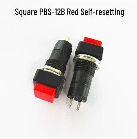 PBS-12A/B Square Self-Locking Reset Button, 12MM