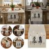 33x275cm Christmas Linen Table Runner Party Decor Winter Kitchen Dining Table Runners Reusable Xmas Table Cloth Decoration New