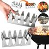 Kebab Rack Stainless Steel Shish Kebab Skewers Rack Universal Barbecue Skewers Holder Grilling