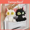 Endearing 10cm Plush Cat Doll Black And White Keychain Gift Item