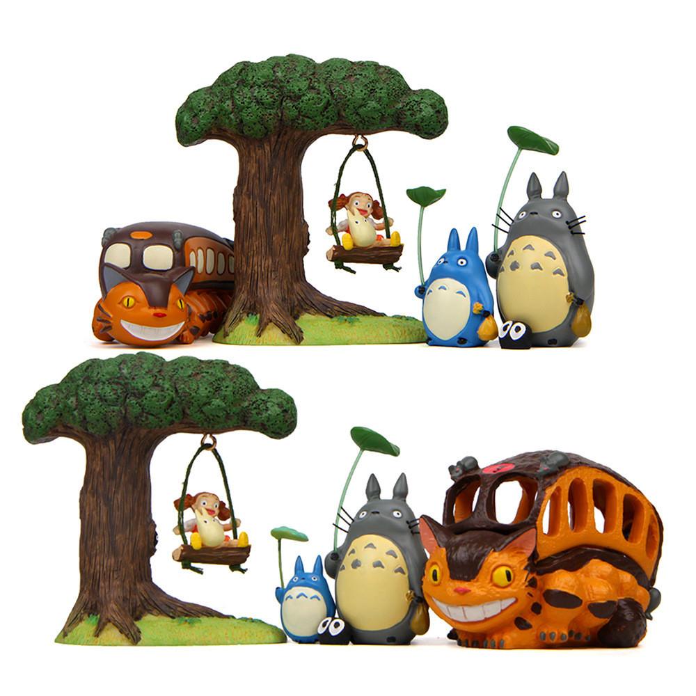 Mon Voisin Totoro Scène de Balançoire Mini Modèle avec Design Créatif Pour Collectionneurs Et Cadeaux