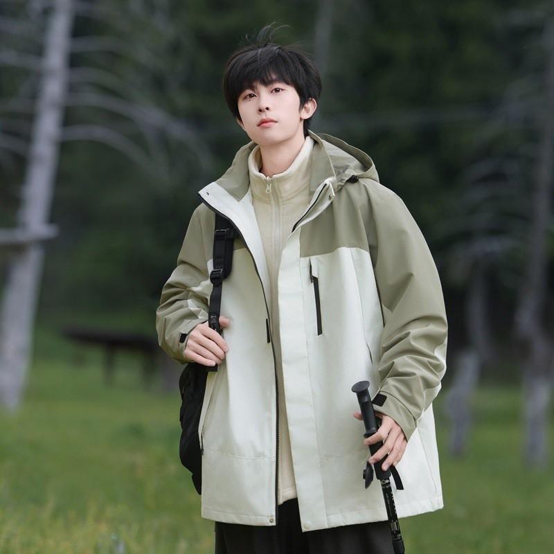 3-in-1 Waterproof Windproof Hiking Jacket Men Women Outdoor Trekking Camping Breathable Insulated Shell With Removable