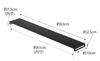 Yamazaki Exhaust Vent Cover, Flat Type, W60, Black, Approx. W63 x D10 x H2.5cm, Tower, Slim, Oil Splash Guard, Easy to Clean, 5735
