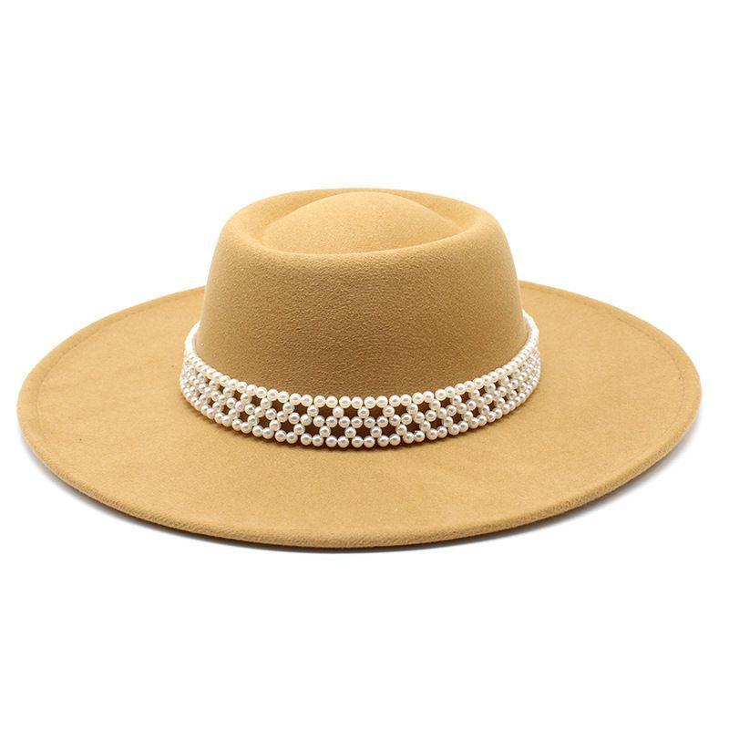 New Autumn and Winter Hepburn Style Dome Concave and Convex Top Big Brim Female British Men Woolen Felt Hat Cashmere Top Hat Hat