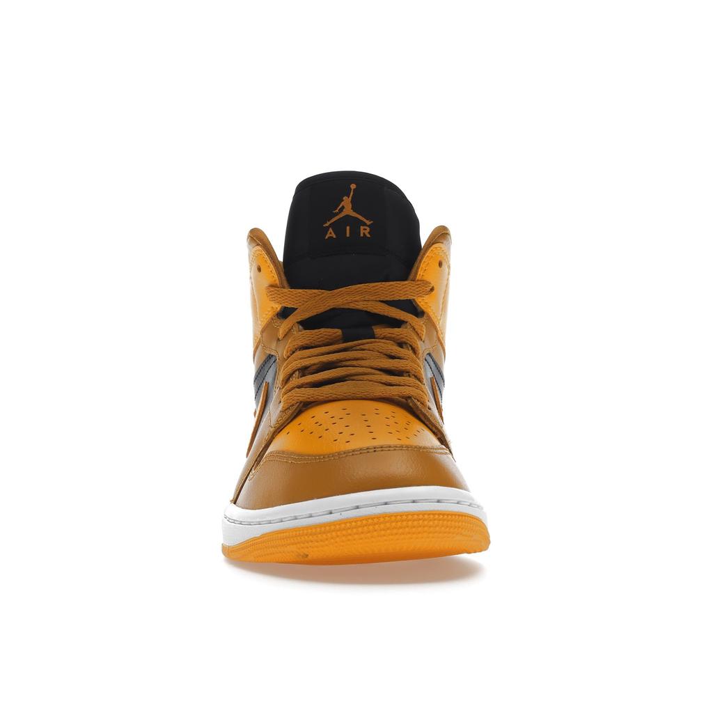 Air Jordan 1 Mid Chutney Women Sneakers Gold Black White BQ6472-700