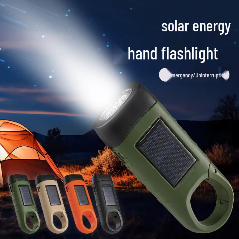 NuFeng Multi-Function Solar Hand-Crank Camping Flashlight