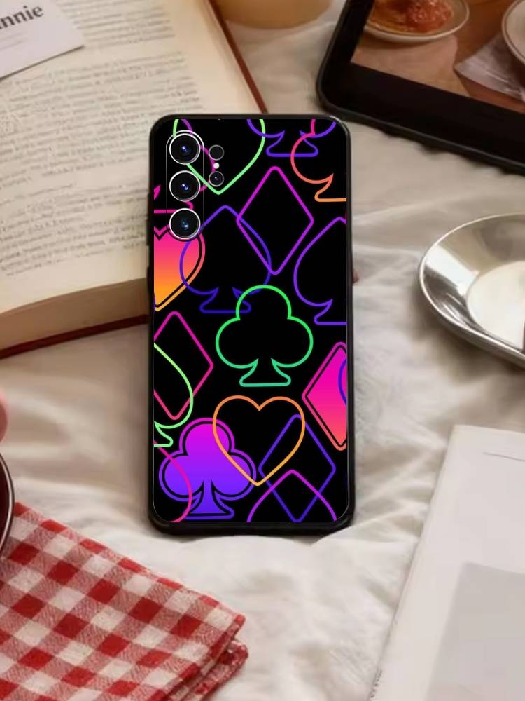 Y2K Cute Strawberry Stars Phone Case For Samsung S26,S25,S24,S23,S22,S21,S20,Plus,Fe,Lite,Others Black Cover