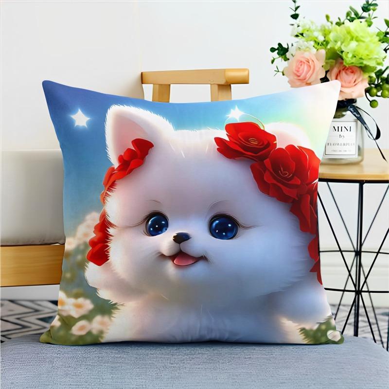 

Милая собака наволочка для украшения общежития офис гостиная дома наволочка 60x60cm