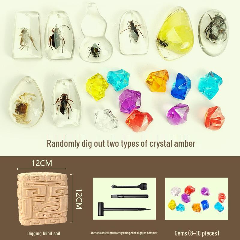 Nezha Ao Bing Archaeological Mystery Box: Kids' DIY Treasure Hunt & Gem Excavation Toy