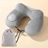 U-shaped Inflatable Travel Pillows Portable Air Pillow Neck Support Cushion Comfortable Sleeping Pillow Press To Inflate Amagi