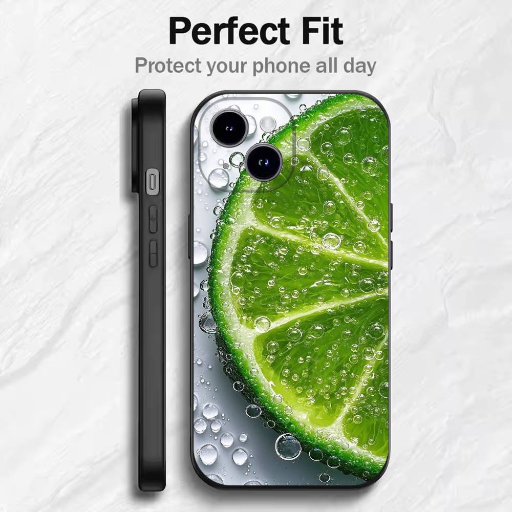 Summer Fruit  Phone Case For 17 16 15 14 13 12 11 Mini XS XR X 6S 6 Pro Max Plus Black Soft Cover
