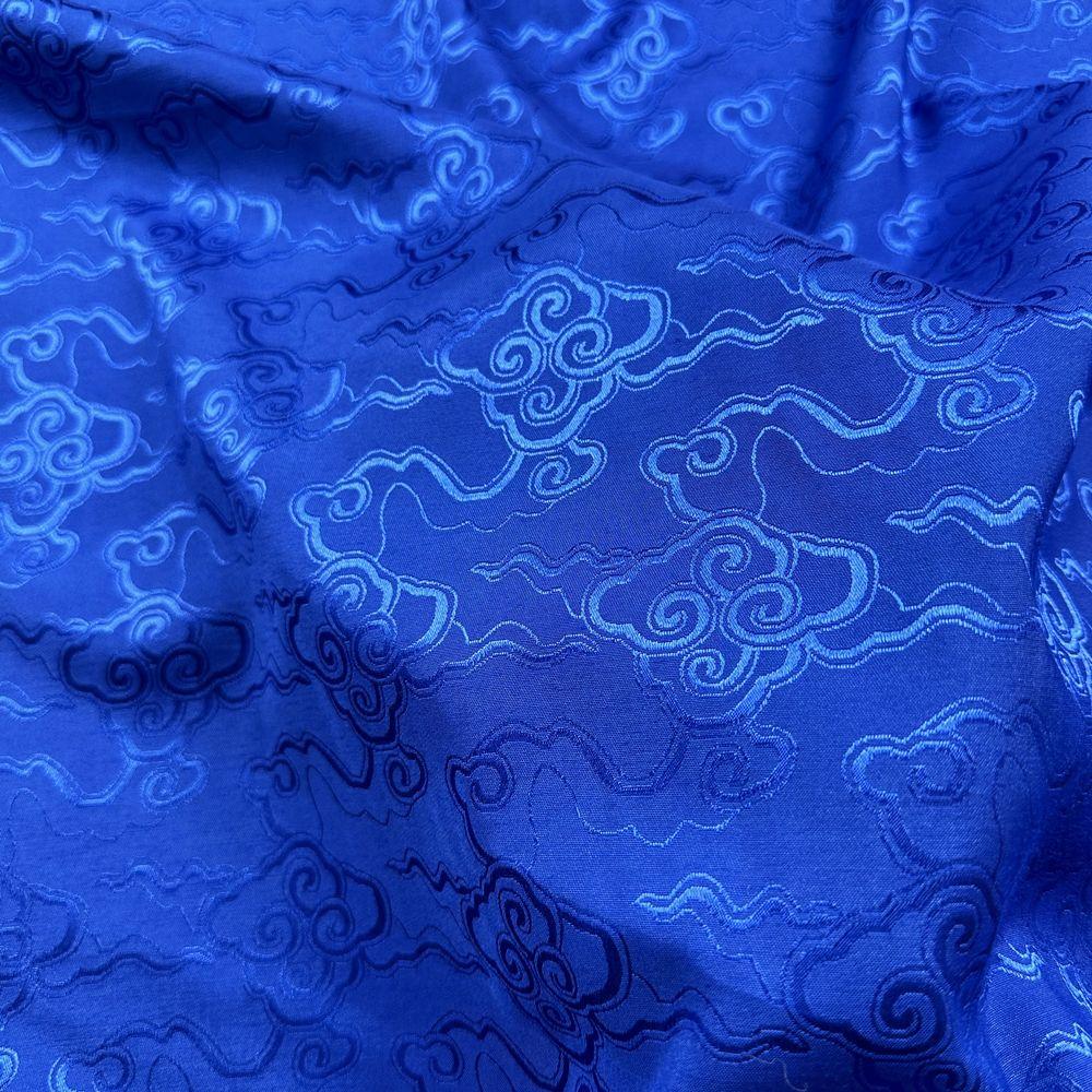 Stretch Imitation Acetic Acid Jacquard Fabric Flower Printed By Meter for Wedding Dress Clothes Skirt Cheongsam Sewing Cloth Red