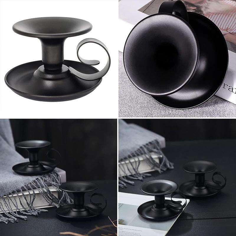 American Iron Art Candlestick Plate - Romantic Dinner Decor and Home Ornament